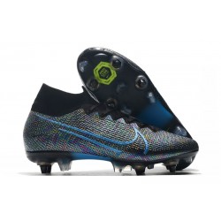 Nike Mercurial Superfly 7 Elite SG-Pro Anti-Clog Negro Azul