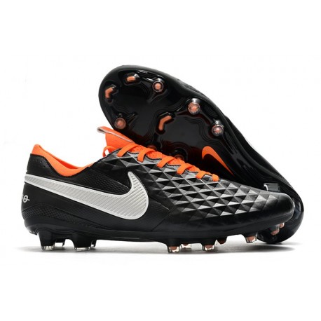 Bota de Fútbol Nike Tiempo Legend VIII Elite FG Negro Naranja Blanco