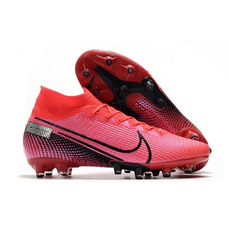 Zapatos Nike Mercurial Superfly VII Elite AG-Pro Láser Crimson Negro