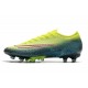 Zapatos Nike Mercurial Vapor XIII Elite AG-PRO Lemon Venom Negro Verde