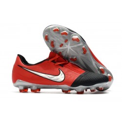 Bota de Fútbol Nike Phantom Venom Elite FG -Láser Crimson Plata Negro