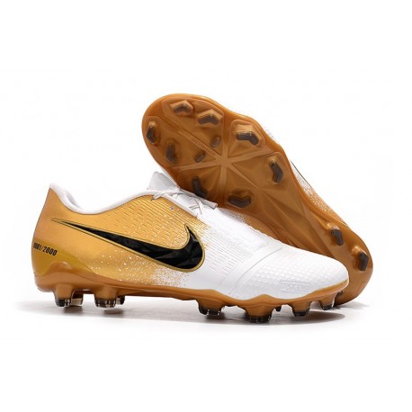 Bota de Fútbol Nike Phantom Venom Elite FG -Oro Blanco Negro