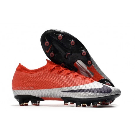 Zapatos Nike Mercurial Vapor XIII Elite AG-PRO Gris Negro Rojo