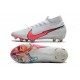 Tacos de Futbol Nike Mercurial Superfly VII Elite FG Blanco Carmesí Azul