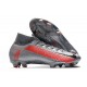 Tacos de Futbol Nike Mercurial Superfly VII Elite FG Gris Negro Rojo