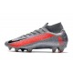 Tacos de Futbol Nike Mercurial Superfly VII Elite FG Gris Negro Rojo