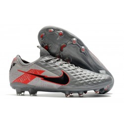 Nike Zapatos de Fútbol Tiempo Legend 8 Elite FG Gris Negro Rojo