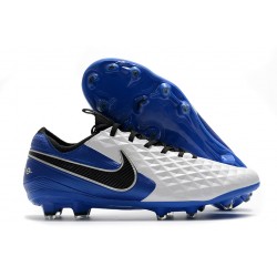 Nike Zapatos de Fútbol Tiempo Legend 8 Elite FG Blanco Azul Negro