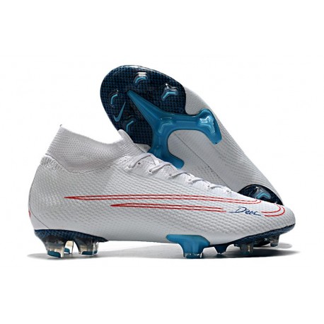 NIKE MERCURIAL SUPERFLY VII ELITE 'CR7 X BUGATTI' Blanco Rojo Azul