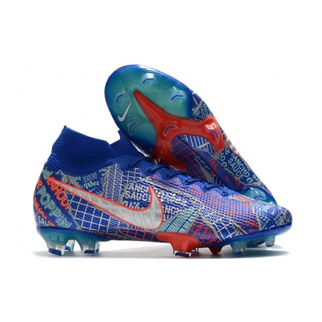 Nike Mercurial Superfly 7 Elite FG Sancho SE11 Azul Blanco Rojo