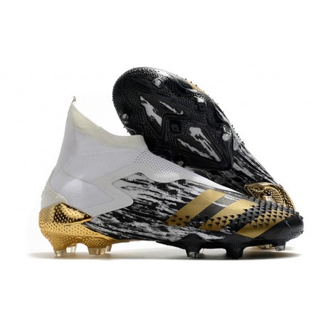 adidas Bota Predator Mutator 20+ FG Blanco Dorado metalizado Negro