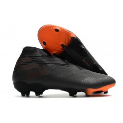 Zapatos de Fútbol adidas Nemeziz 19+ FG Negro Naranja Señal