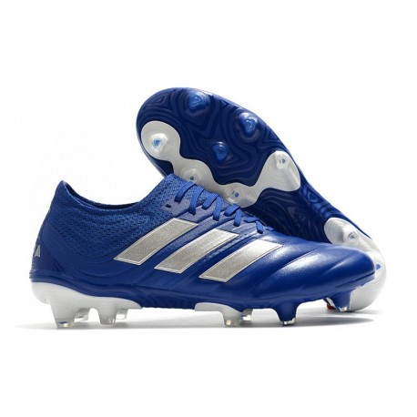 Zapatos de fútbol adidas Copa 20.1 FG Azul Royal Plateado metalizado