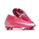 Nike Botas Mercurial Superfly 7 Elite FG x Mbappé Rosa Blanco Negro