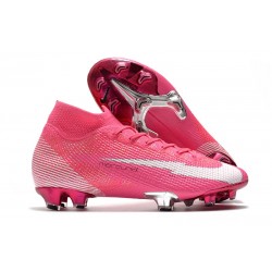 Nike Botas Mercurial Superfly 7 Elite FG x Mbappé Rosa Blanco Negro