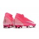 Nike Botas Mercurial Superfly 7 Elite FG x Mbappé Rosa Blanco Negro