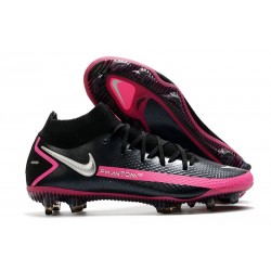 Nike Phantom GT Elite Dynamic Fit FG Negro Plateado Explosión Rosa