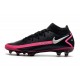 Nike Phantom GT Elite Dynamic Fit FG Negro Plateado Explosión Rosa