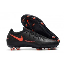 Nike Zapatos de Futbol Phantom GT Elite FG Negro Rojo Chile Gris