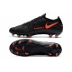 Nike Zapatos de Futbol Phantom GT Elite FG Negro Rojo Chile Gris