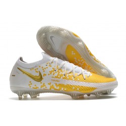 Nike Zapatos de Futbol Phantom GT Elite FG Blanco Oro