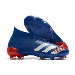 adidas Predator Mutator 20.1 FG Zapatos de Fútbol Azul Blanco Rojo