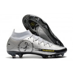 Nike Phantom GT Scorpion Elite DF FG Platino Plateado metalizado Negro