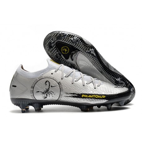 Nike Nuevo 2021 Phantom Scorpion Elite FG Plata Negro