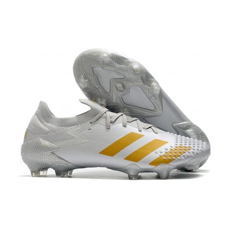 Zapatilla adidas Predator Mutator 20.1 Low FG Blanco Dorado metalizado