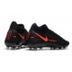 Nike Phantom GT Elite AG-Pro Botas de fútbol Negro Rojo Chile Gris humo oscuro