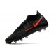 Nike Phantom GT Elite AG-Pro Botas de fútbol Negro Rojo Chile Gris humo oscuro