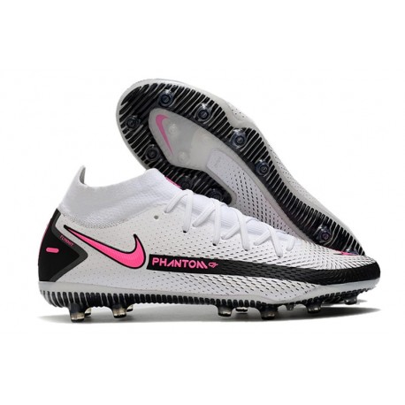 Nike Phantom GT Elite AG-Pro Botas de fútbol Blanco Rosa Negro