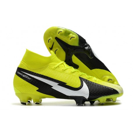 Nike Mercurial Superfly VII Elite DF FG Amarillo Negro Blanco