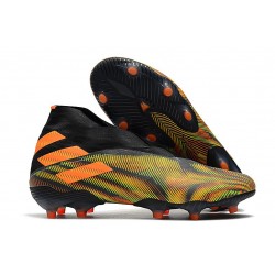 Zapatos de Fútbol adidas Nemeziz 19+ FG Verde Negro Naranja