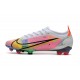 Bota Nike Mercurial Vapor XIV Elite FG Blanco Platino Rosa