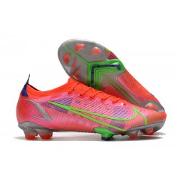 Bota Nike Mercurial Vapor XIV Elite FG Carmesi Plateado Metalizado