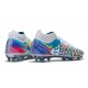 Botas Nike Phantom GT Elite DF 3D FG Blanco Azul Rosa Amarillo