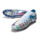 Botas Nike Phantom GT Elite DF 3D FG Blanco Azul Rosa Amarillo