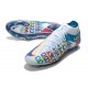 Botas Nike Phantom GT Elite DF 3D FG Blanco Azul Rosa Amarillo