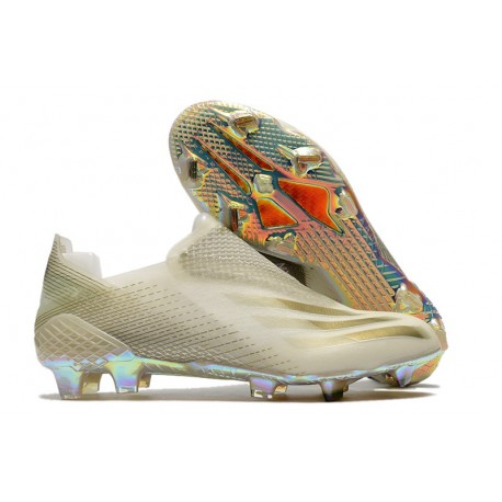 Botas de Futbol adidas X Ghosted+ FG Blanco Oro