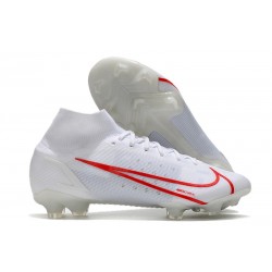 Zapatos de Fútbol Nike Mercurial Superfly 8 Elite FG Blanco Rojo