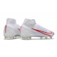 Zapatos de Fútbol Nike Mercurial Superfly 8 Elite FG Blanco Rojo