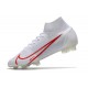 Zapatos de Fútbol Nike Mercurial Superfly 8 Elite FG Blanco Rojo