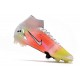 Nike Mercurial Superfly VIII Elite DF FG Blanco Negro Metálico Plateado