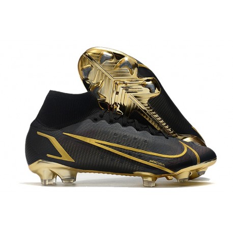 Zapatos de Fútbol Nike Mercurial Superfly 8 Elite FG Negro Oro