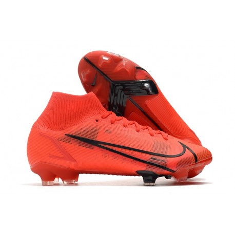 Zapatos de Fútbol Nike Mercurial Superfly 8 Elite FG Rojo Negro