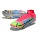 Zapatos de Fútbol Nike Mercurial Superfly 8 Elite FG Rosa Azul Verde