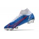 Zapatos de Fútbol Nike Mercurial Superfly 8 Elite FG Azul Blanco Rojo