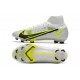 Nike Mercurial Superfly VIII Elite FG Blanco Negro Metálico Plateado