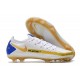 Botas de Fútbol Nike Phantom GT Elite FG Blanco Oro Azul